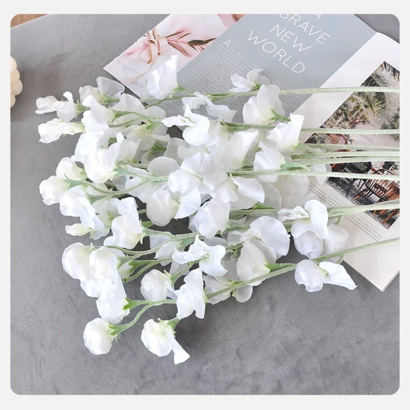 63CM Fragrant Pea Artificial Flower Nordic Home Decoration Living Room Coffee Table Arrangement Flower Arrangement