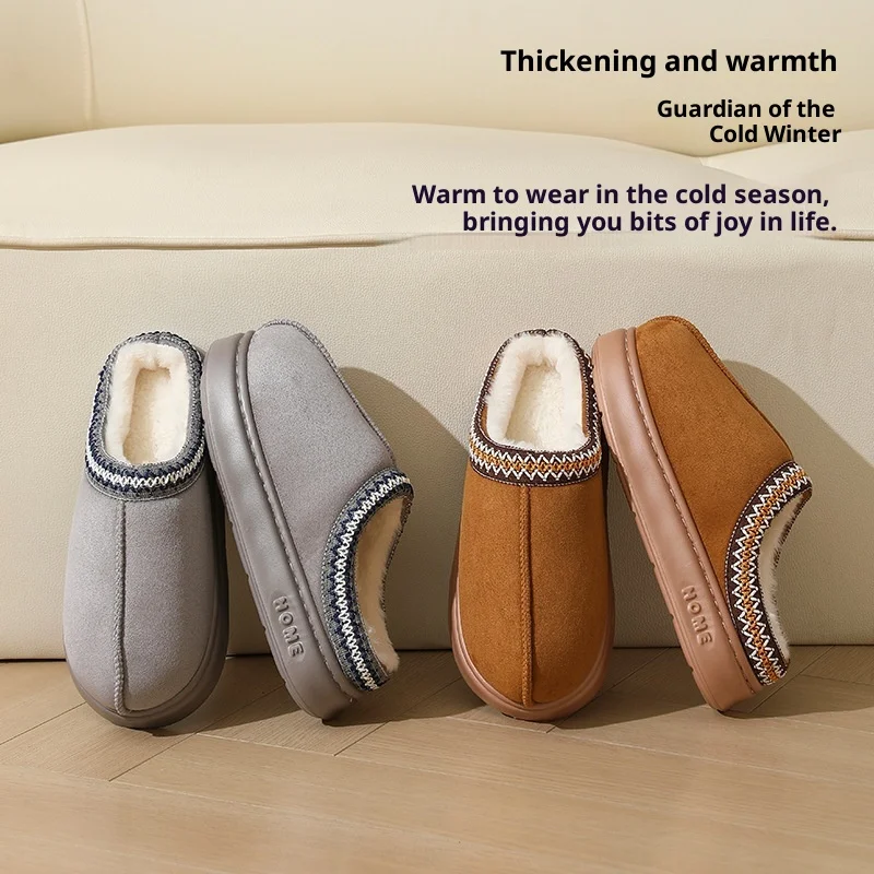 

Зимние теплые плюшевые тапочки для женщин, стельки из пены с эффектом памяти, домашняя и уличная домашняя обувь с нескользящей подошвой и мягкой подкладкой, повседневная