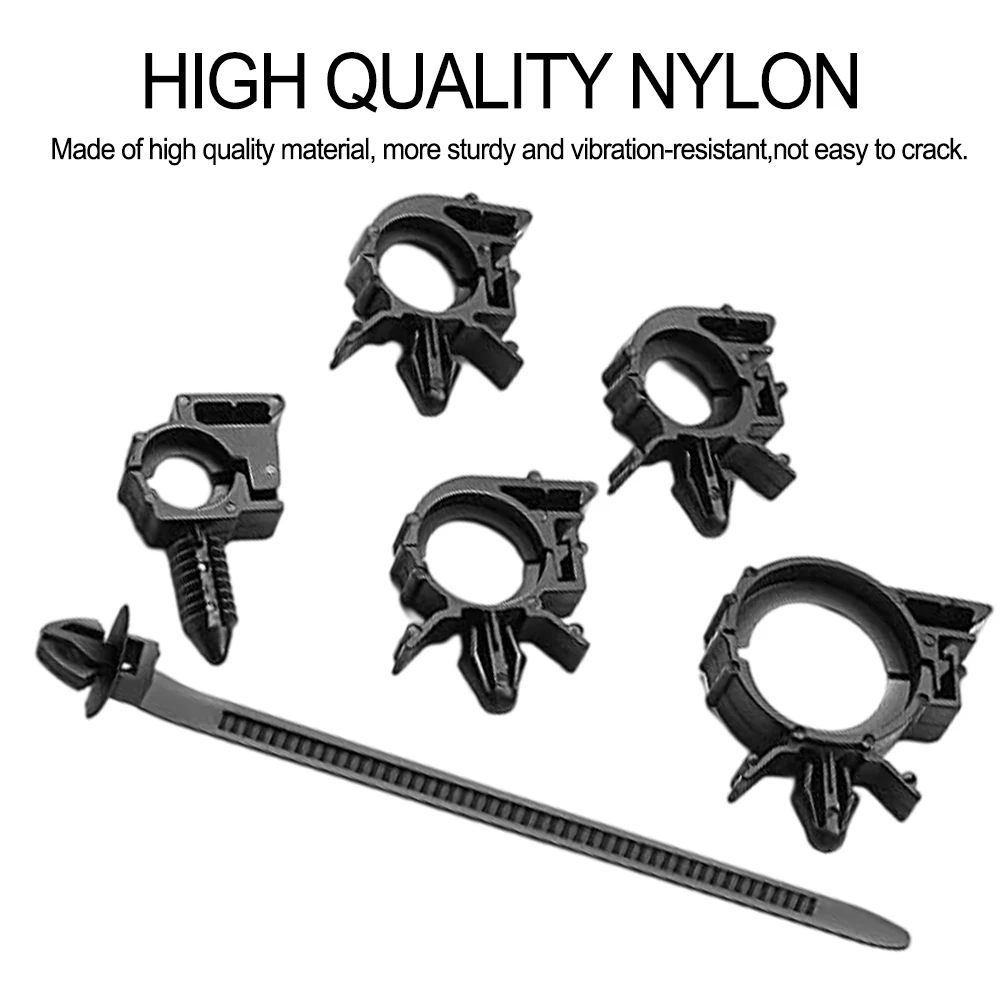 Cable Fasteners BLACK Wiring Harness Clips Nylon 6 Different Sizes Vibration Resistant Plastic Storage Box Compartmented Case