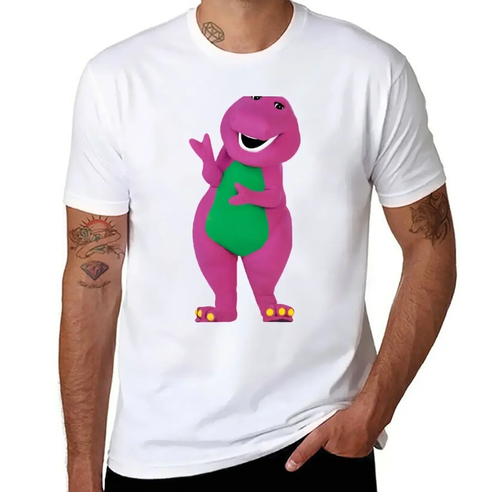 

Barney The Dinosaur T-Shirt man t shirt summer top mens white t shirts