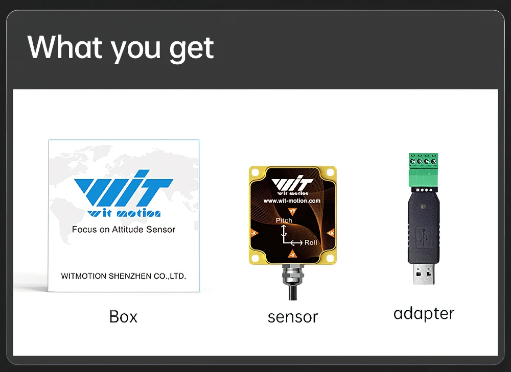 WitMotion HWT9073 AHRS IMU 3-Axis Accelerometer+Crystal Gyroscope+Magetometer, 0.001deg Accuracy with Advanced Fusion Algorithm