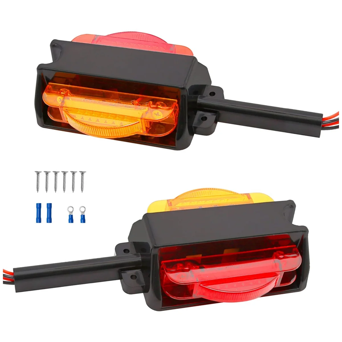 LED Clearance Trailer Fender Lights Trailer Light Assembly Amber Front Red Back Marker Lights Turn Signal