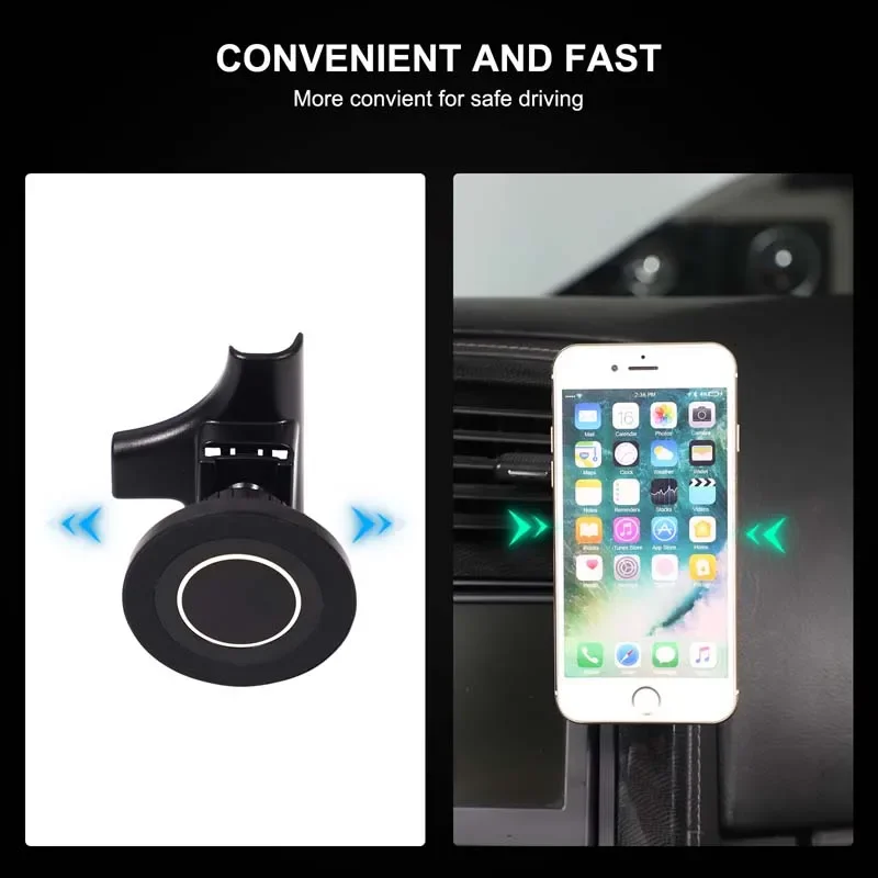 ABS Black For Chevrolet Corvette C6 2005-2013 Car central control mobile phone stand car interior modification accessories 5