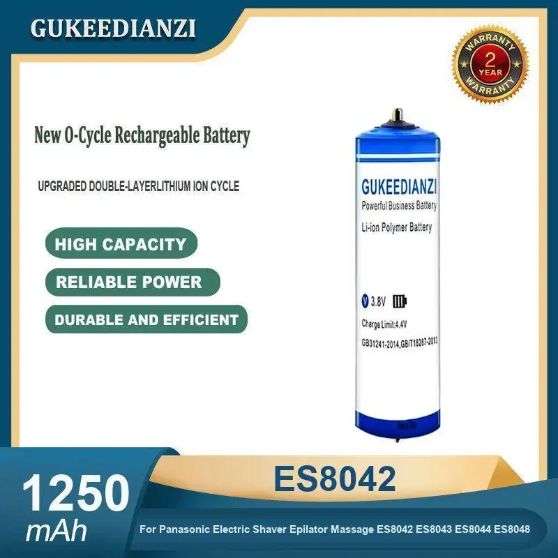 

1250mAh ES8042 Battery For Panasonic Electric Shaver Epilator Massage ES8042 ES8043 ES8044 ES8048