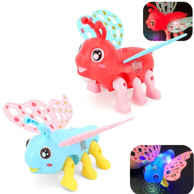 

Children's Electric Toys Fun Pull-wire Cartoon Cute Simulation Butterfly Toys Will Swinging Walking And Sing Light-emitting Toys