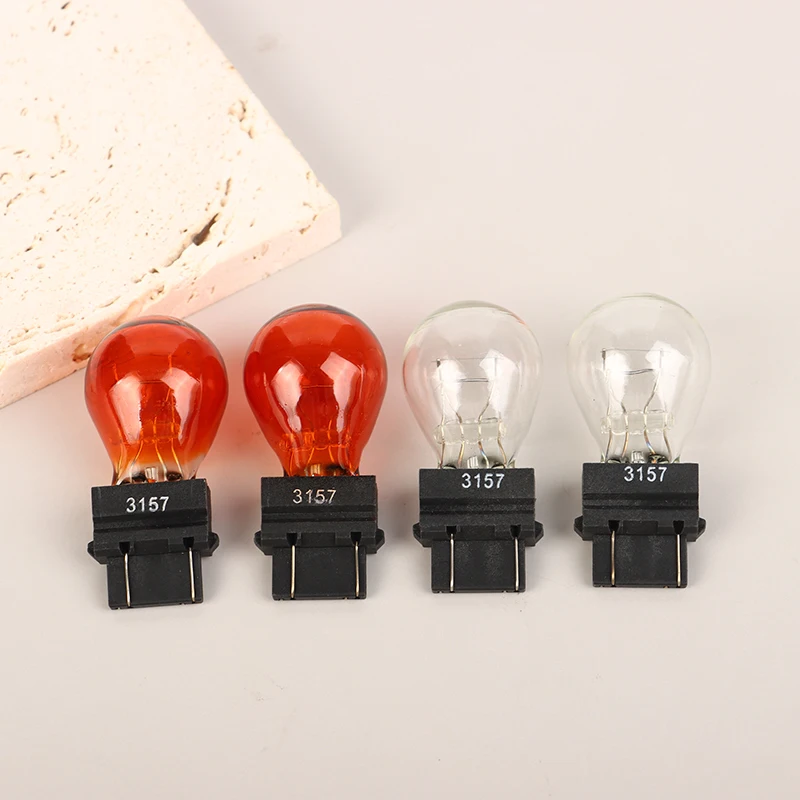 

2Pcs 3157 DC12V 21/5W Car Brake Light Bulbs Halogen Lamp Quartz Glass Turn Signal Light Brake Lights Reverse Lamp