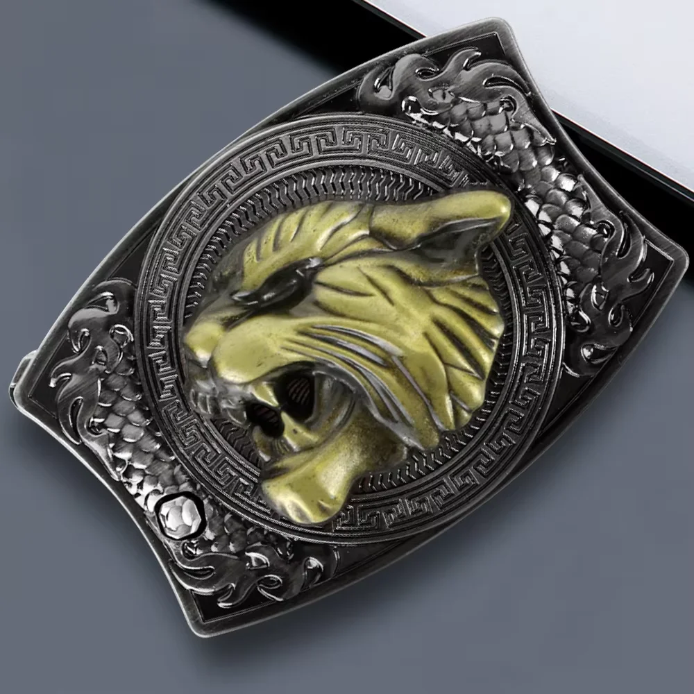 Western Belt Buckle Initial Vintage-Cowboy Rodeo Silver Large Skull Belt Buckle for Men Women Floral Engraved Buckle