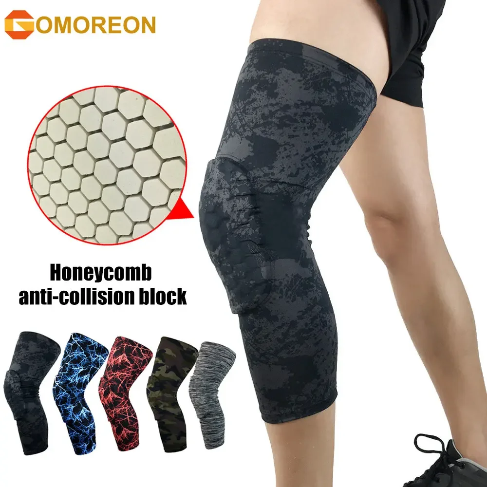 1Pcs Knee Support Brace, Leg Sleeve Knee Pad Protector Anti-Slip Honeycomb KneePad -Volleyball Baseball Football Wrestling