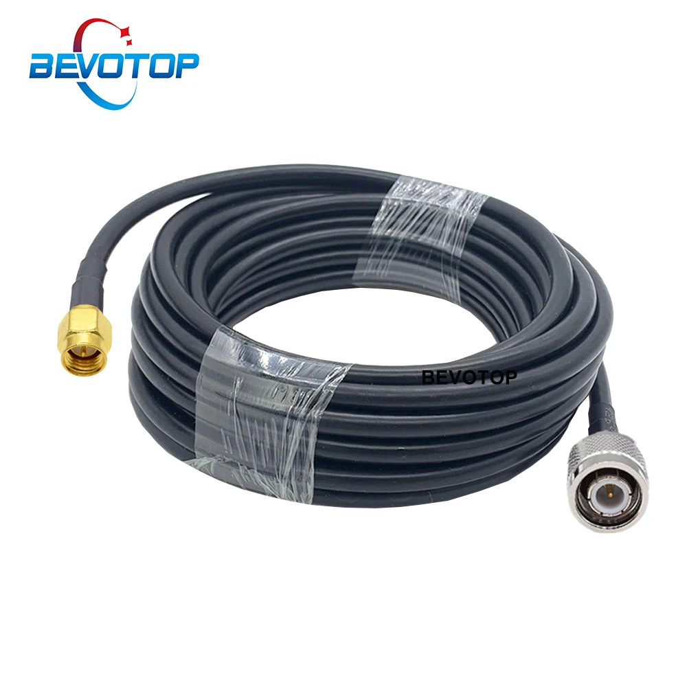 

20M~50M TNC Male to SMA Male RG58 Pigtail 50 Ohm RF Coaxial Cable RG58 Extension Cord Jumper BEVOTOP