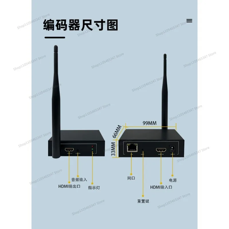 For Dual Port Video Encoder, Antenna Version Supports GB/ONVIF Computer Cashier Desktop Screen Recording