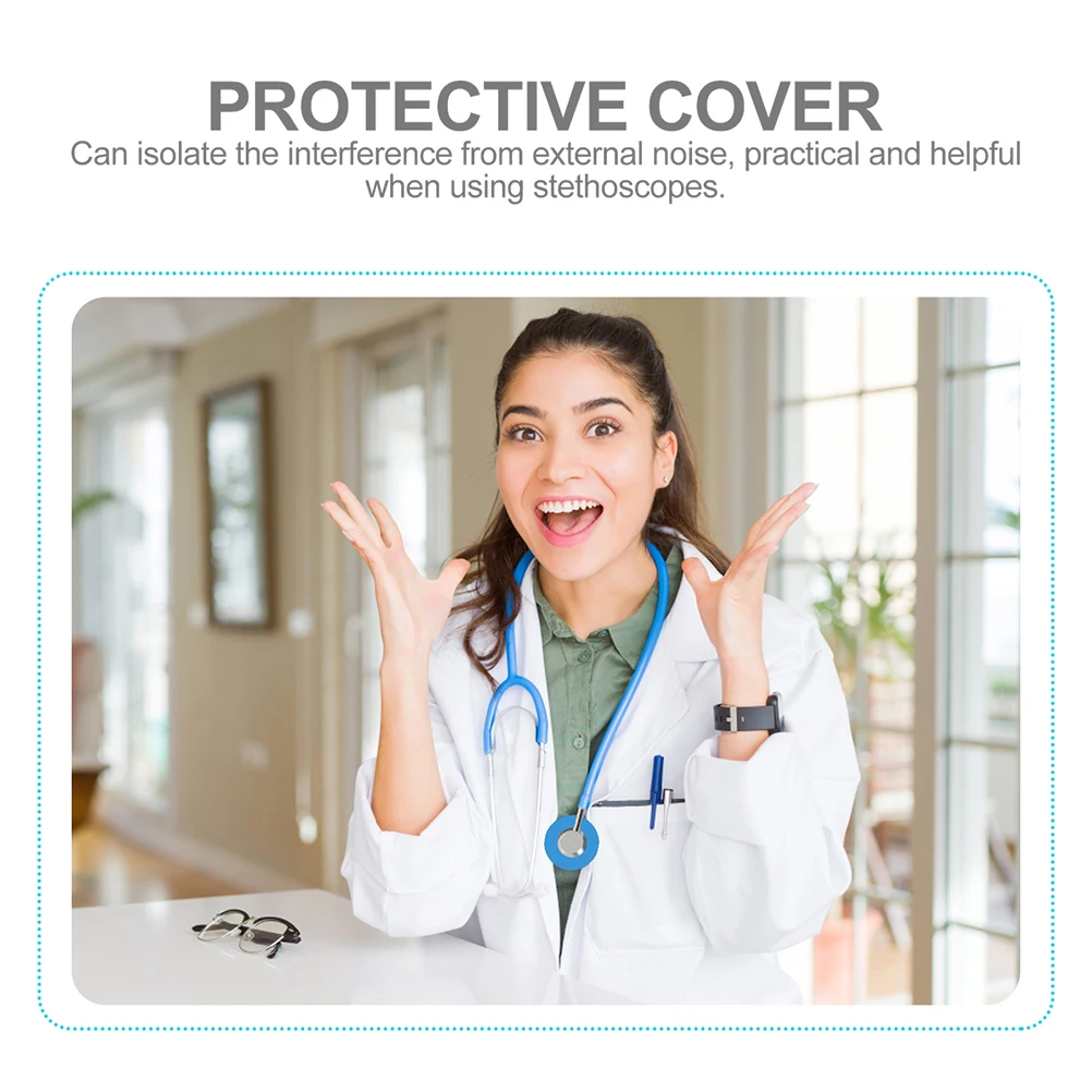 

8pcs Silicone Stethoscope Head Covers Protective Medical Teaching Equipment Easy Install Long Lasting For Doctors Nurses