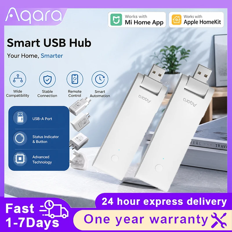Aqara E1 Mini USB Hub Gateway Zigbee 3.0 WiFi Wireless Gateway LM-ZHWG16 Works  with Control For Mijia Mi Home Apple Homekit APP