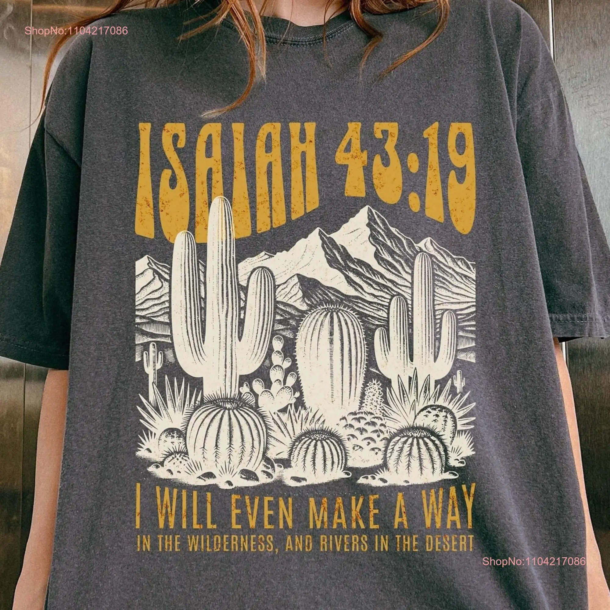 Boho Christian Comfort Colors T Shirt Isaiah 43 19 Bible Passage Verse Western DeserT Merch Vintage Inspired