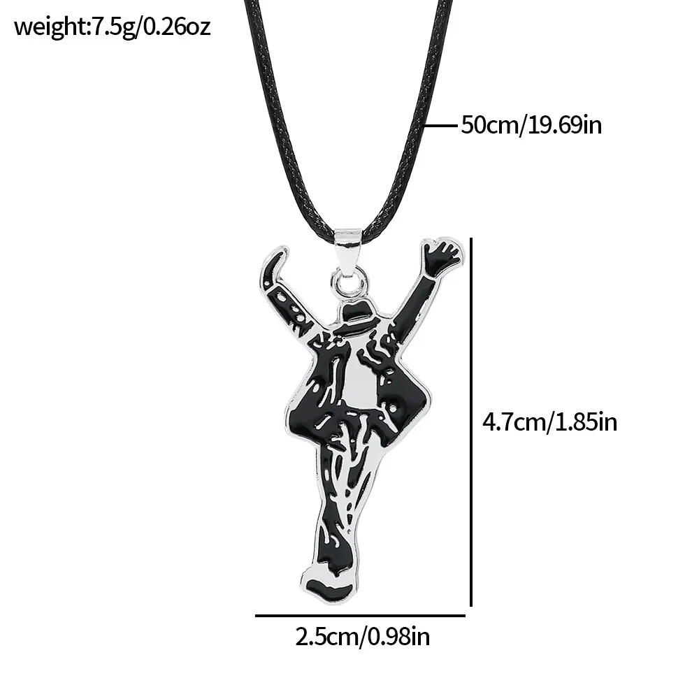 MJ King of Pop Artist Singer Michael Jackson BAD Necklace Bracelet Rock Roll Everlasting Classic MJ Pendant For Men Women Gift