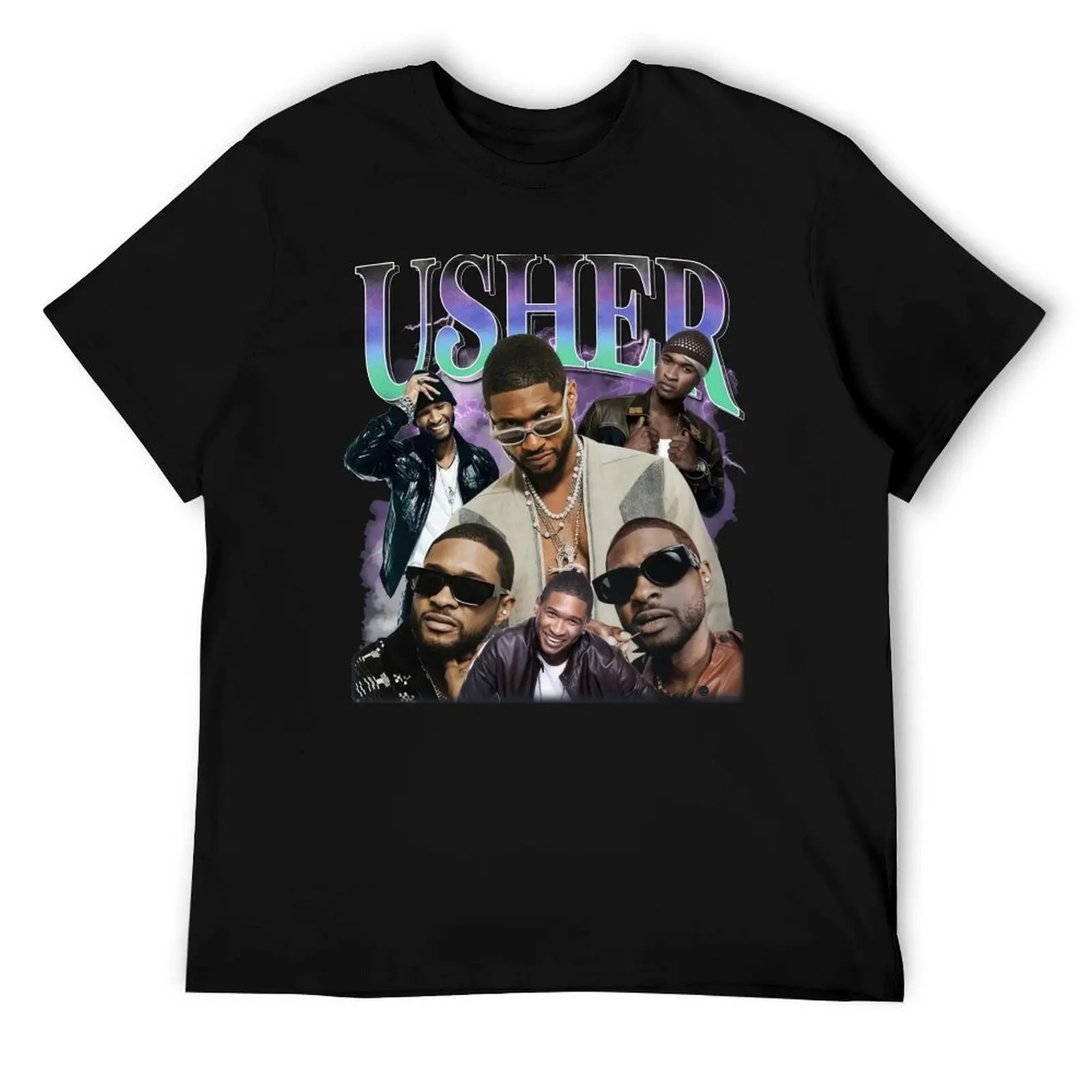 

Usher Rap Retro T-Shirt t shirts for man cotton funny t shirt man luxury anime tshirt T-Shirt