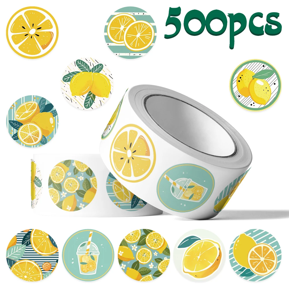 

500pcs Cartoon Lemon Roll Stickers Decals For Laptop Letter Scrapbook Luggage DIY Graffiti Aesthetic Stickers Creative Gifts