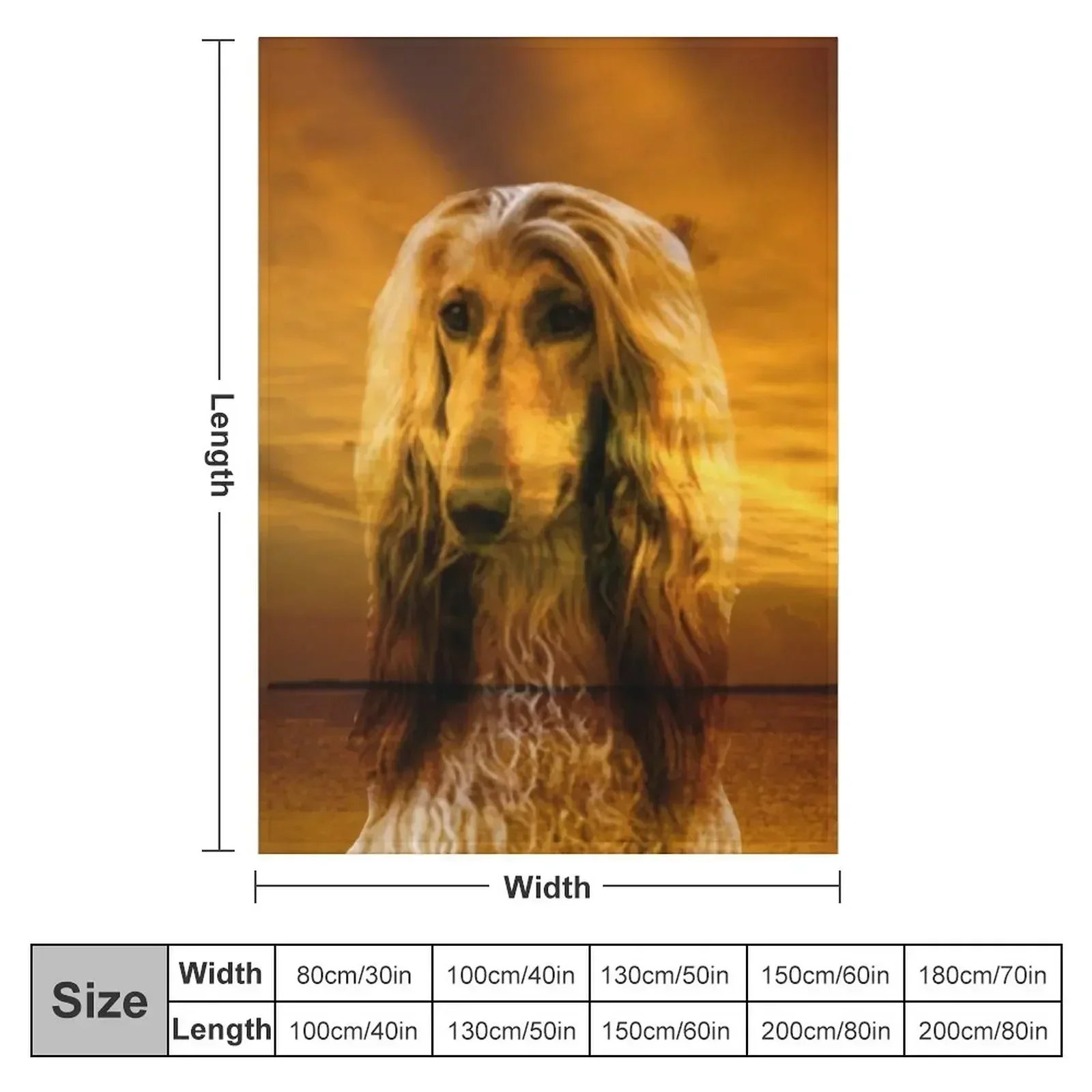 Dog Afghan Hound Throw Blanket Sofa Tourist Cute for babies Thermals For Travel Loose Blankets