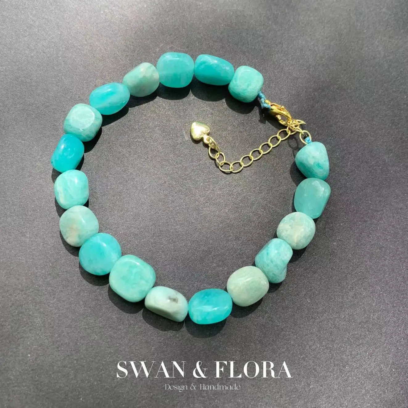 Natural Amazonite Bracelet Blue Stone Irregular Jewelry Wholesale Design Handmade GEM Beads Healing Women Jewelry Gifts