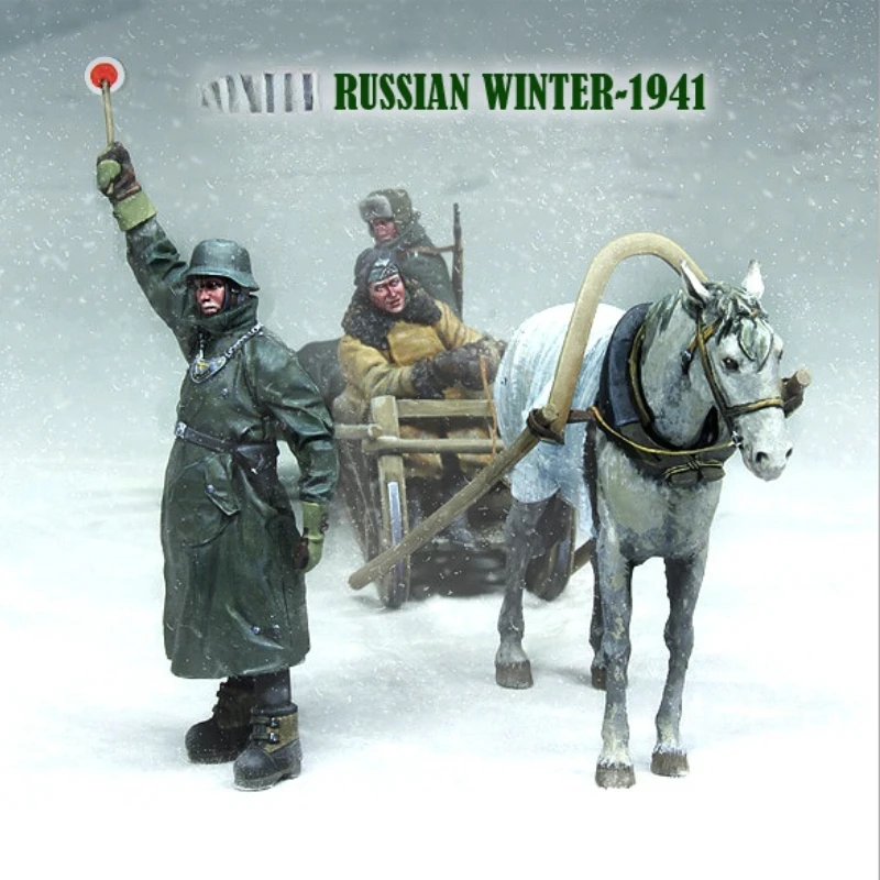

Масштабная модель из смолы 1/24: Карета времен Второй мировой войны и группа из 3 солдат, несобранная и неокрашенная, 3D-печать, DIY-игрушка 105