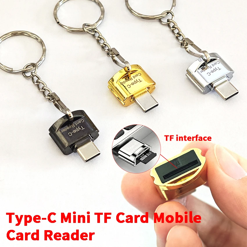 Type C To Micro SD TF Card Adapters Memory Card Reader Mini type C To TF card Adapter For Laptop Computer Portable reader