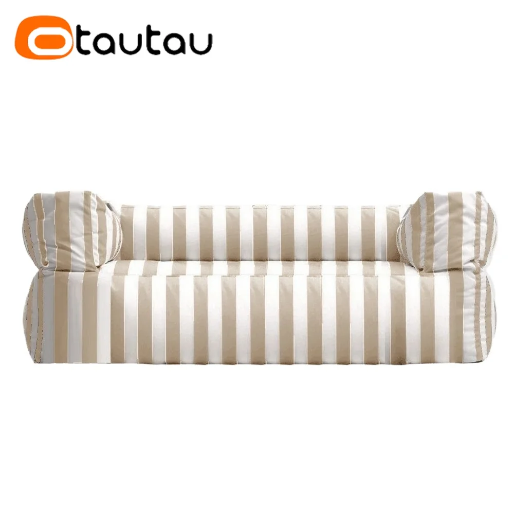 OTAUTAU 2-seat Outdoor Bean Bag Cover Swim Pool Beach Club Couch Armchair SF493【No Filler!You Need To Fill It By Yourself !】