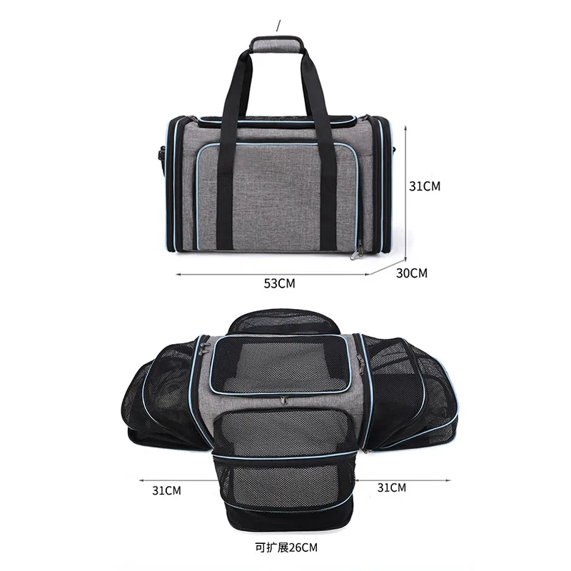 Four-sided expansion pet bag car portable cat bag going out portable cat backpack large capacity small cat going out bag