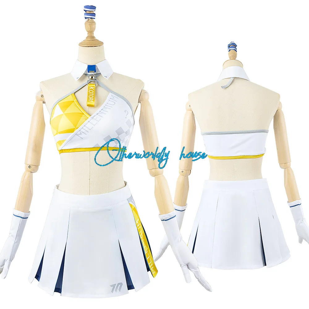 Game Blue Archive Toyomi Kotori Cosplay Costume Halloween Role Play Women Girls Suit Cosplay Yellow Shirt Skirt Anime Clothes