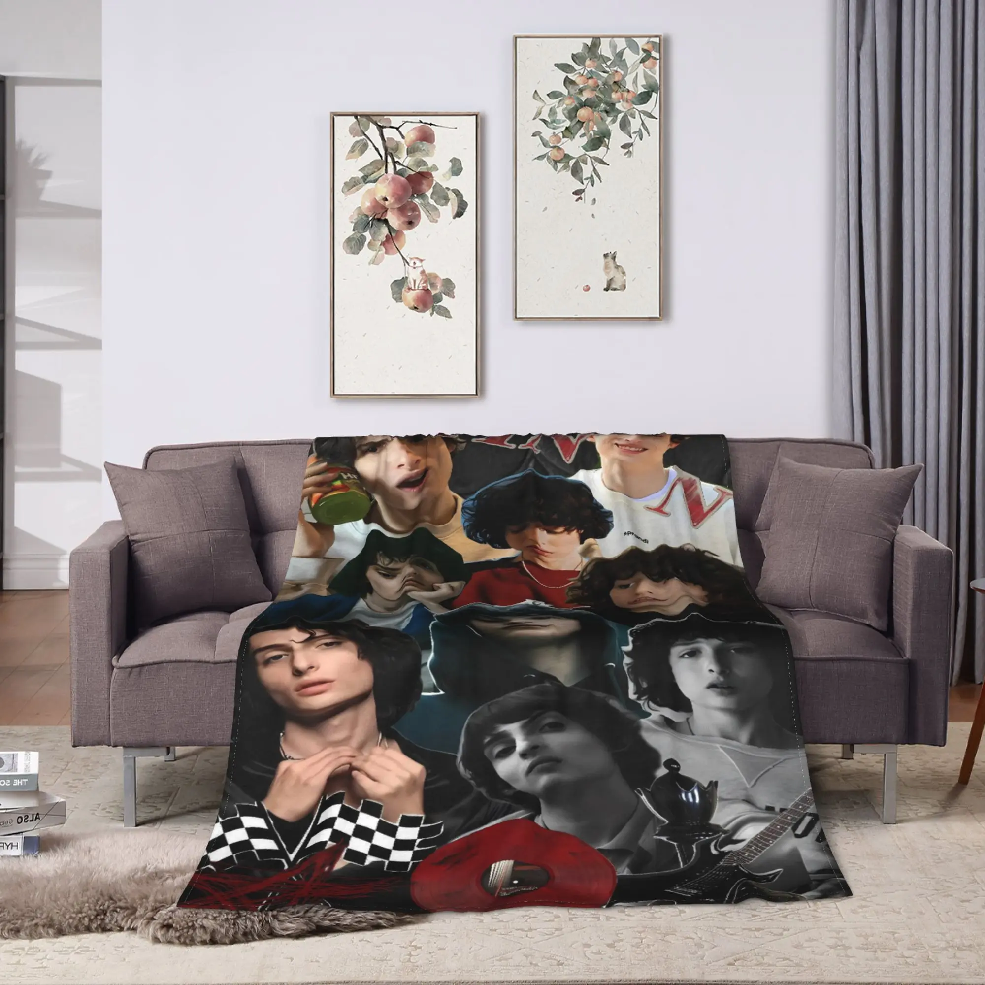 Finn Wolfhard Blanket Quality Super Soft  Throw Blanket Spring Girls Boys Outdoor Funny Bedspread