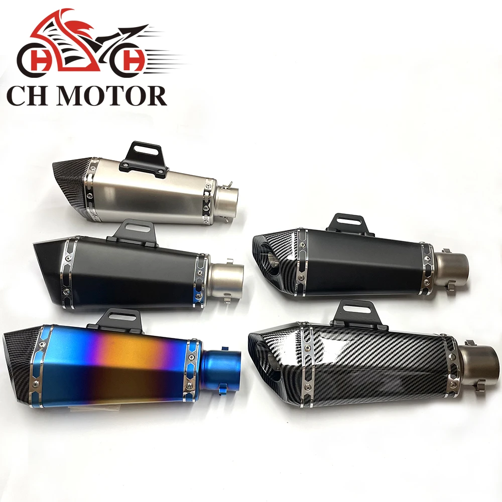 Escape universal para motocicleta de 36-51 mm con silenciador Db killer y pegatinas para ZX10 K7 MT07 Z900 GSXR1000 SV650 R6 R3 ZX6R