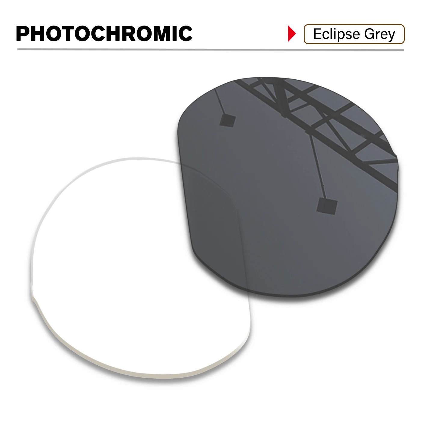 Adapt Clear to Black Impact Resistant Replacement Lenses for Oakley Meta HSTN OW8002 Sunglass Frame Anti Scratch