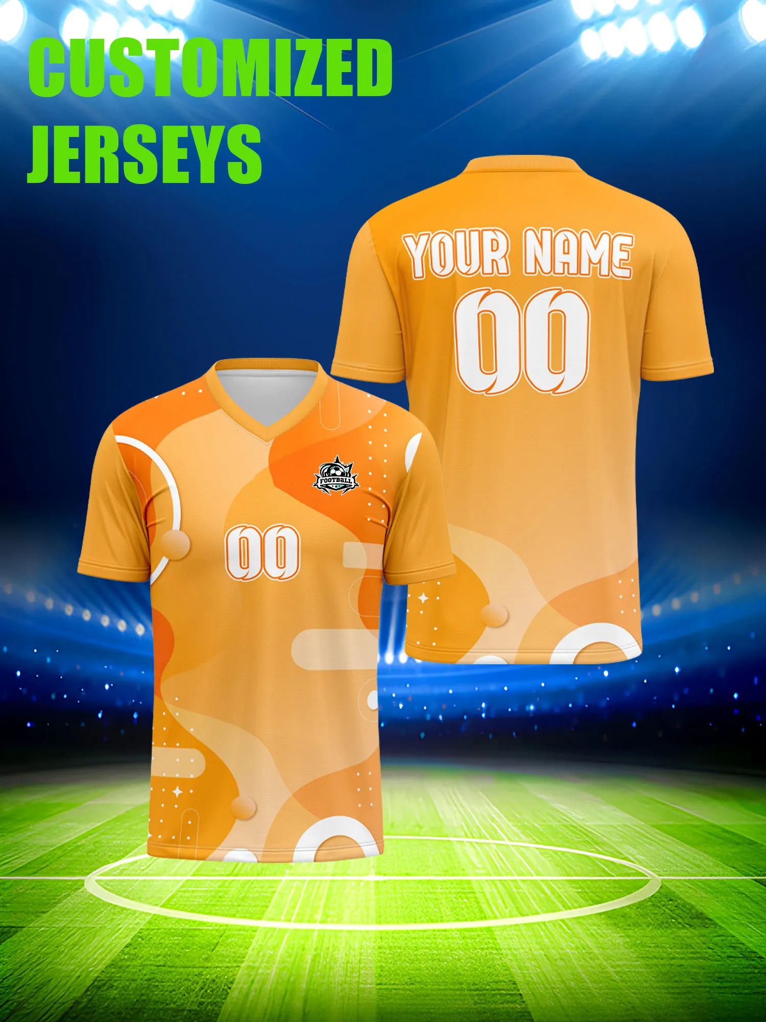 

Футболка для футбола с индивидуальным изображением, номером и именем, подарок для болельщиков на день рождения, Рождество или праздники.