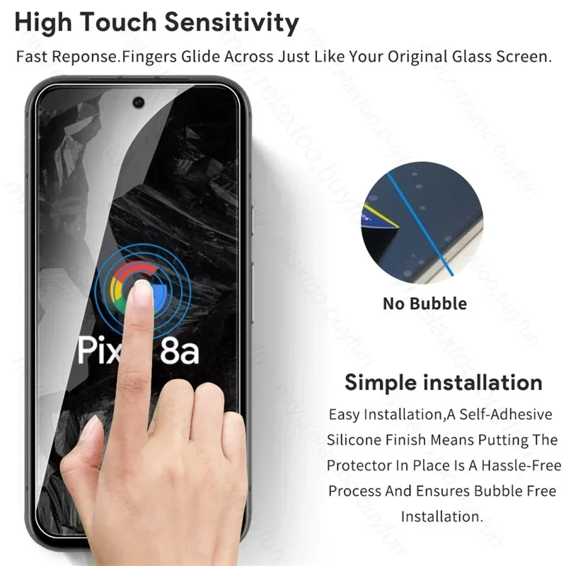8 في 1 من الزجاج المقسى لهاتف Google Pixel 8a 7a 6a 5G واقي شاشة عدسة الكاميرا على Gogle Googe Pixel8a Pixle 8 Pro 8Pro 7 6 5G