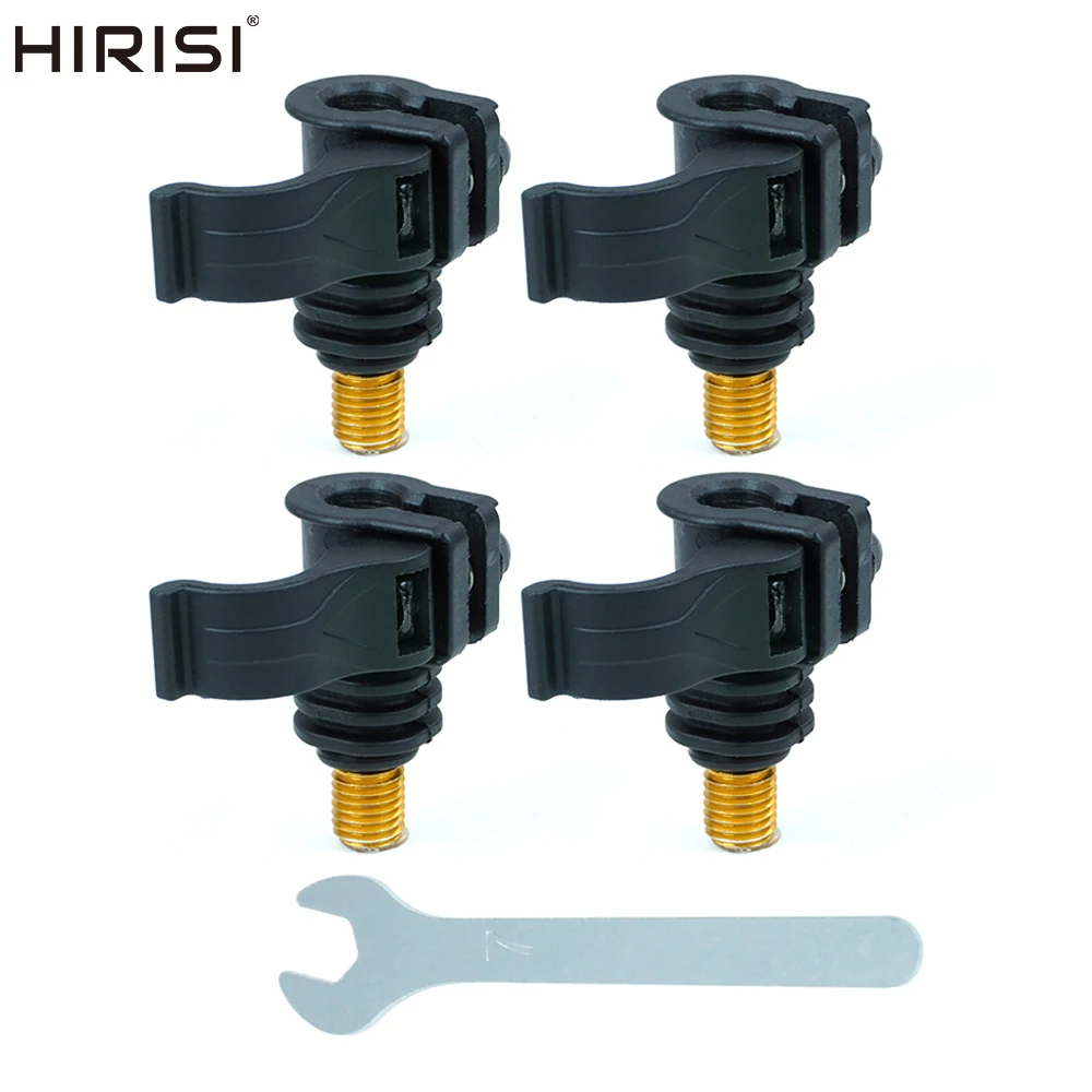 Hirisi 4-teiliger Schnellwechselanschluss AQ212 – verstellbarer Angeladapter aus Kunststoff für Karpfenangeln, Alarme, Rod Pods und Bankstöcke