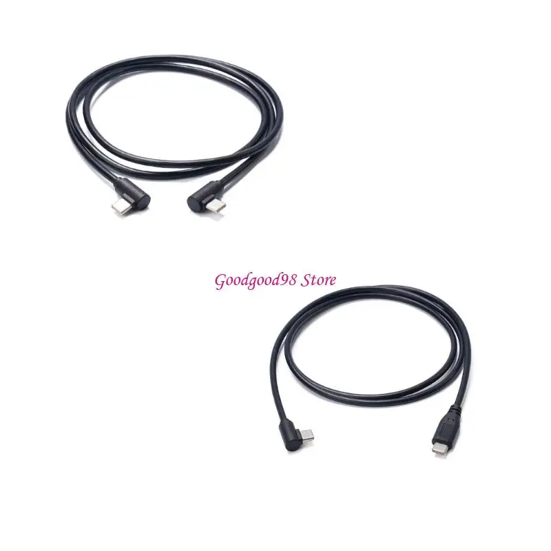 Rechterhoek USB C Cable 60W Power Delivery Quick Charges for Smartphones Tablets W8ec