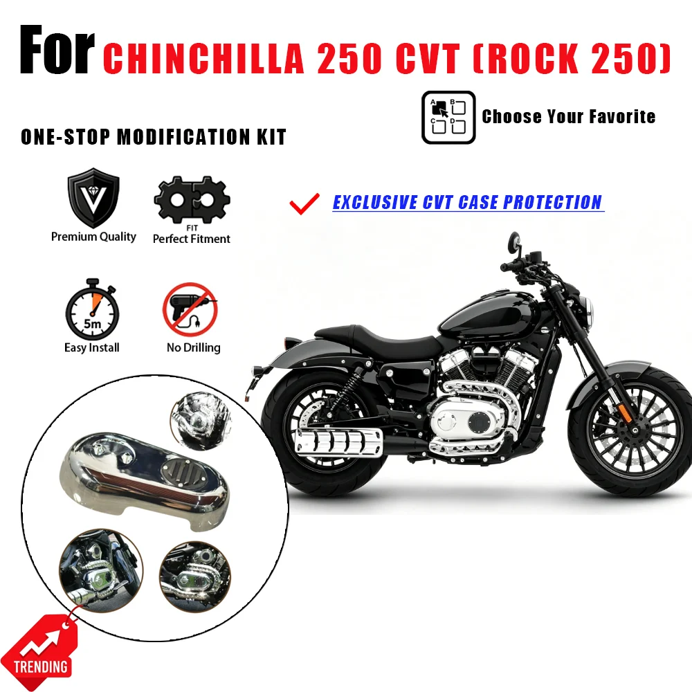 Para Benda Chinchilla 250 CVT Rock 250 CVT: Portavasos, Cubierta de Embrague, Guardabarros, Estriberas, Accesorios de Moto, Piezas