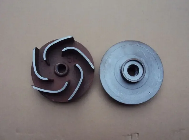 (2 pieces/lot) For  pumps self-priming pump 2 inch 3 inch 4 inch flat key water impeller 152F168F170F173F thread