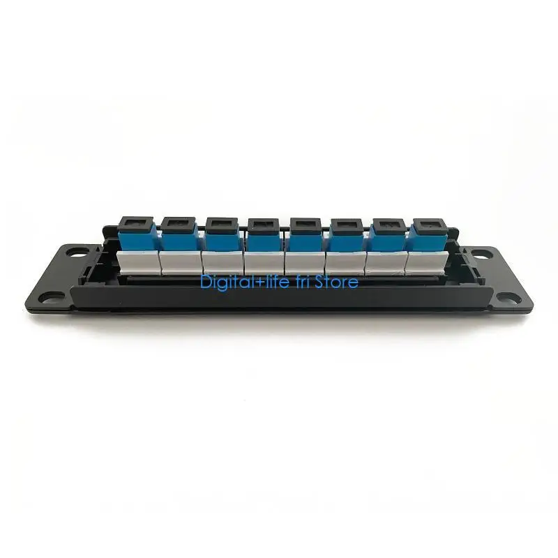 

E06D Optical Fiber Patch 8 Port with Inline Keystone Pass-Thru Coupler Patch Panel