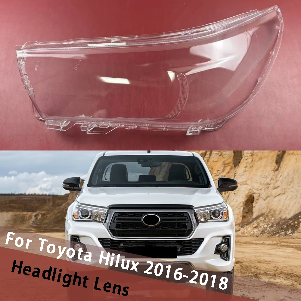 

For Toyota Hilux 2016 2017 2018 (High) Car Front Headlamp Cover Headlight Shell Lens Shell Plexiglass Replace Shade Housing Mask