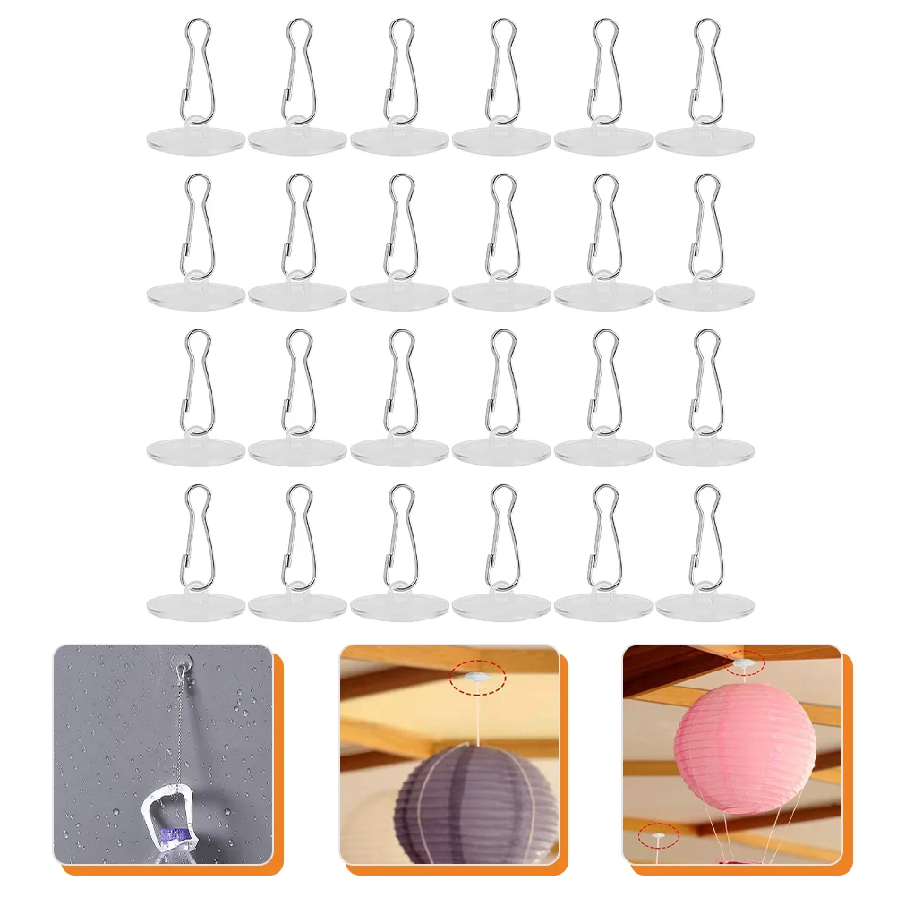 30 Sets Ceiling Hook Outdoor Adhesive Hooks Wall Heavy Duty Bead Curtain Decoration Plastic Hanging stickers without drilling