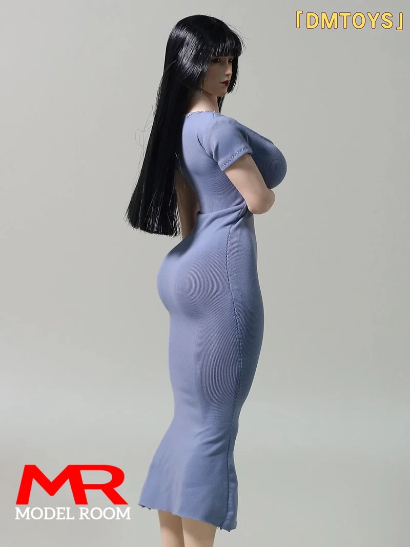 DMTOYS DF092 1/6 مقياس أنثى Bodycon ذيل السمكة تنورة فستان طويل الملابس نموذج صالح 12 ''S53 AT203 VCD01 دمى الجسم عمل الشكل #3