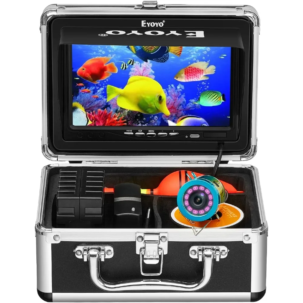 

Underwater Fishing Camera 7 inch LCD Monitor Fish Finder Waterproof 1000TVL Fishing Camera 12pcs Infrared Lights for Lake