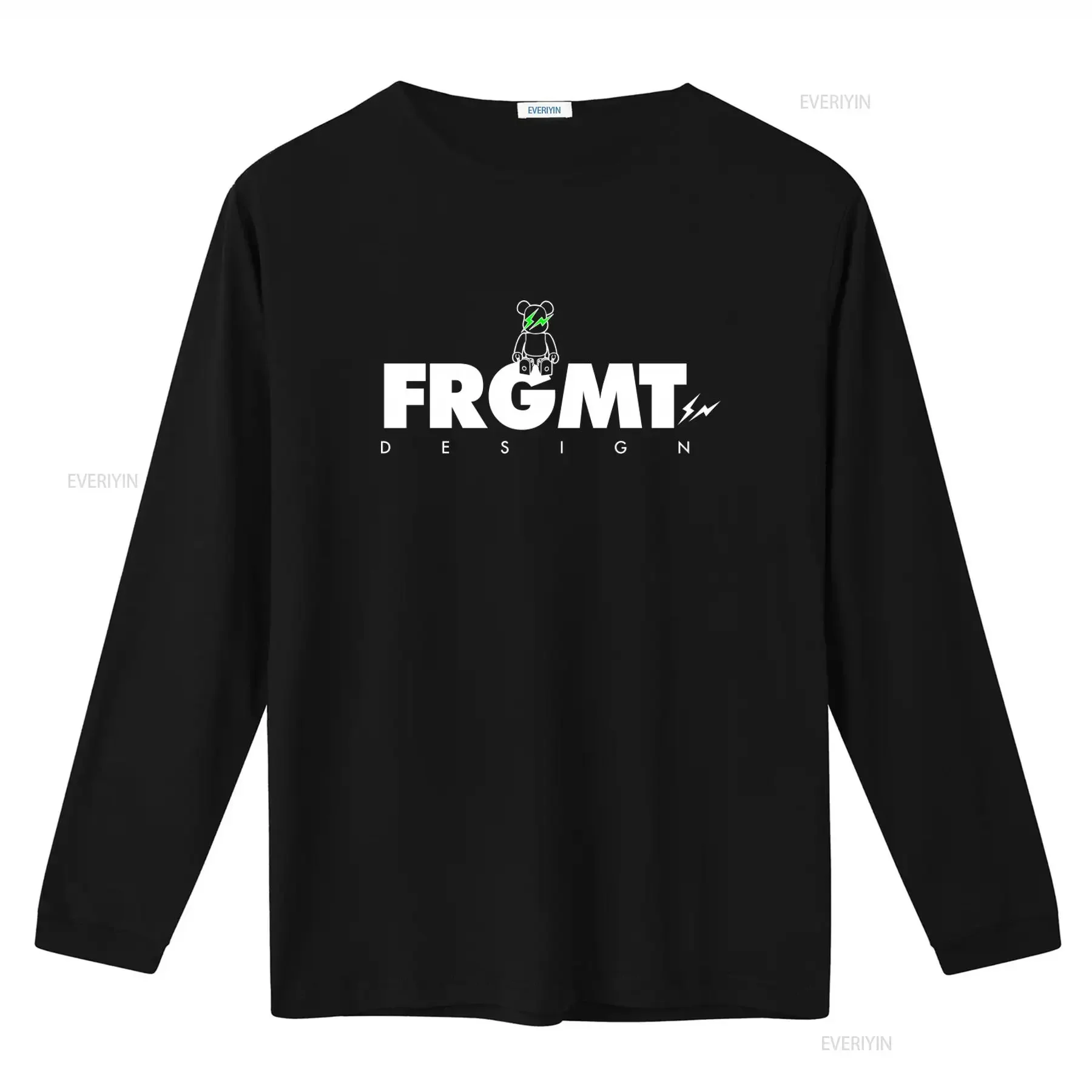 Fragment Design X Medicom Toy Be Rtee Frgmt Logo T Shirt for Fashionable Streetwear Enthusiasts vintage Washed Stylish
