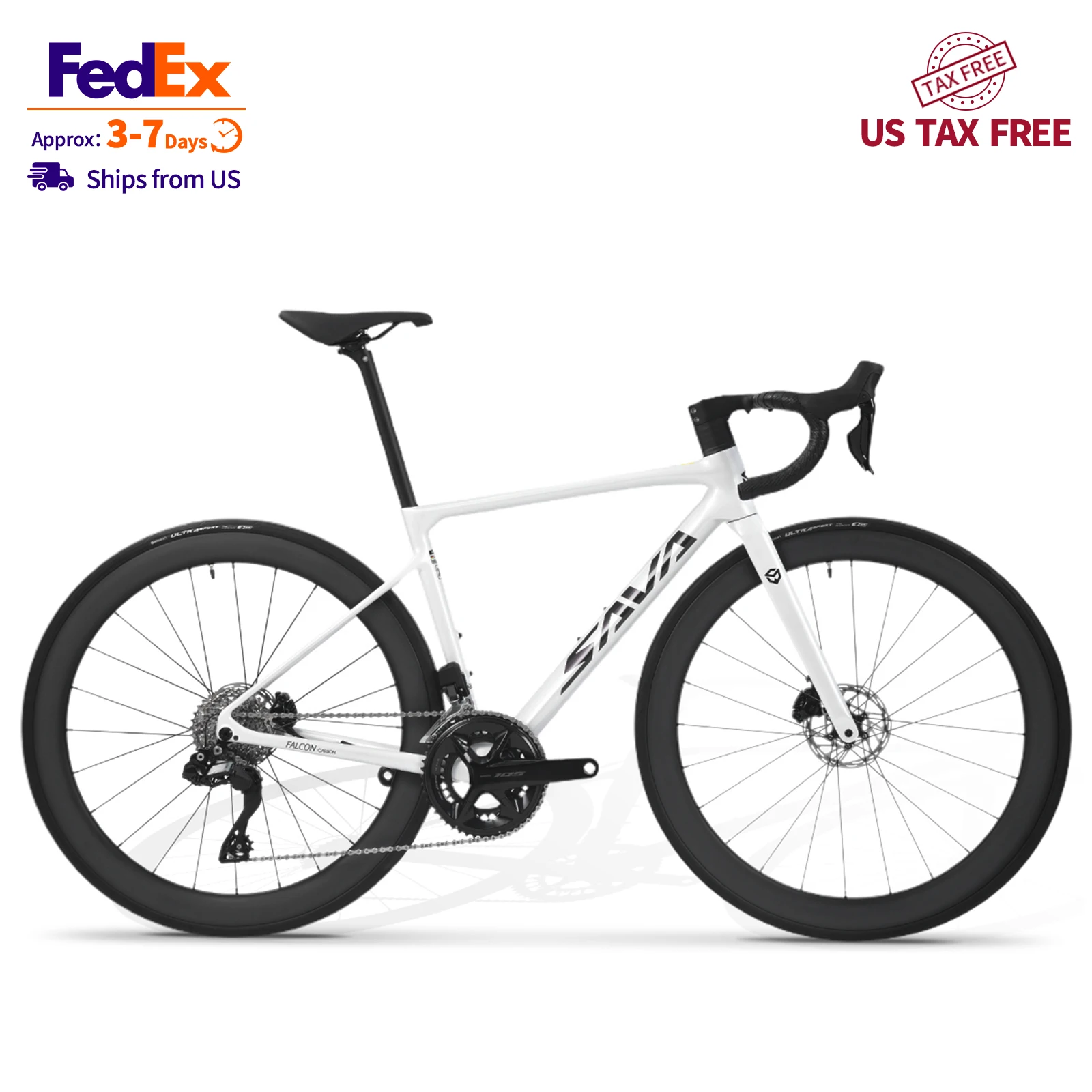 

Ships from US SAVA Full Carbon Fiber E-Shift Road Bike 24 Speed T1000 Frame, Ultra Light 7.85 kg with SHIMAN0 105 7170 Di2