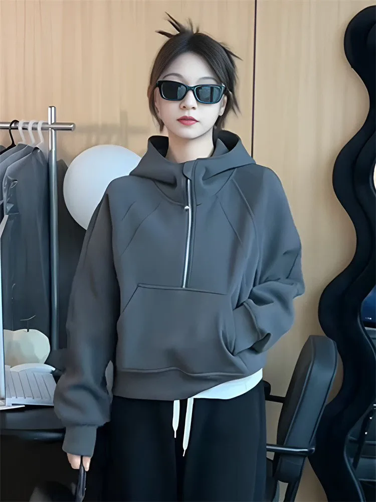 Loose Fit Hoodie Jaet Dames Lente Herfst Nieuwe Sle f Casual bovenkleding met ritssluiting Premium Feeling Top