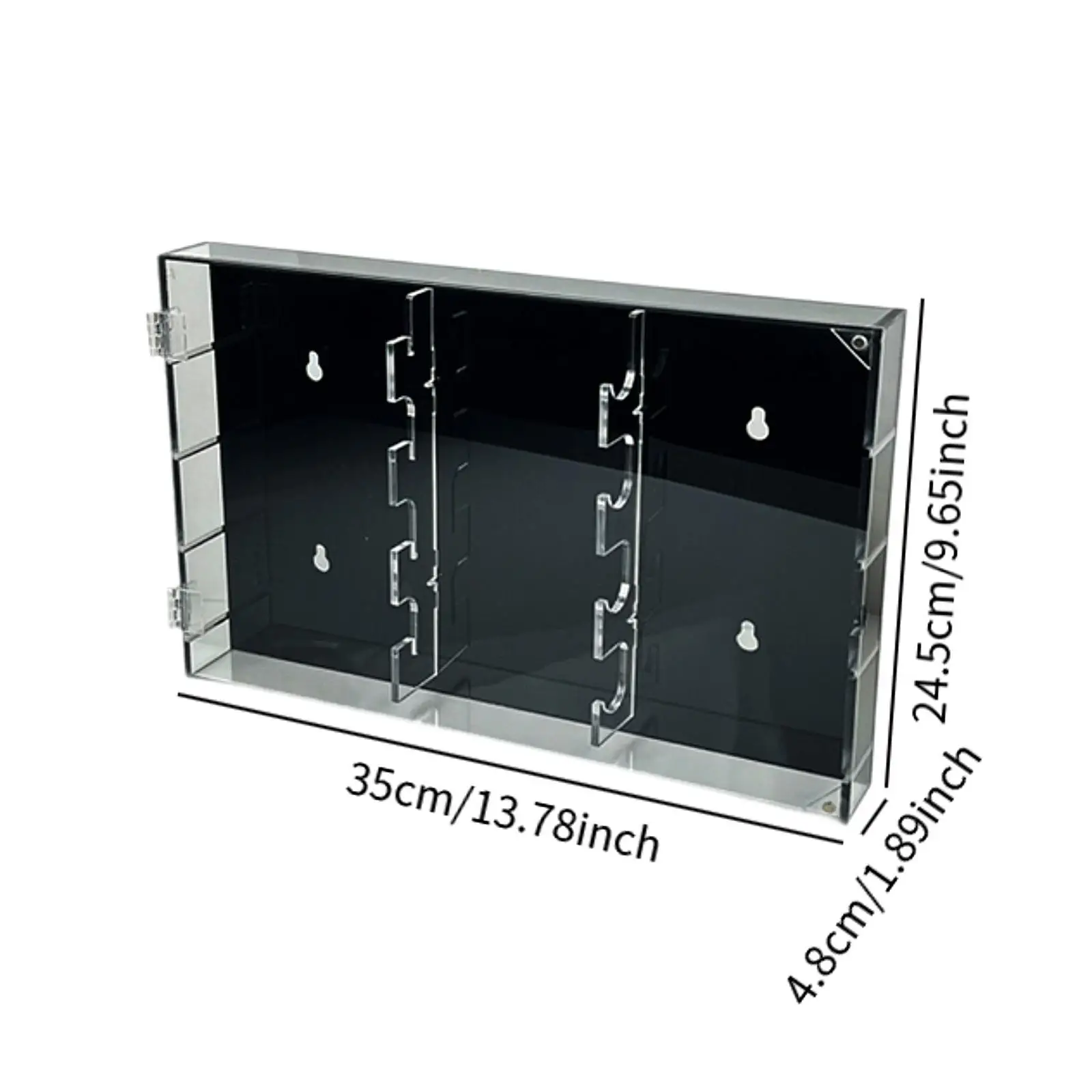 Vetrina per collezione in acrilico Robusto accessorio da collezione Scatola portaoggetti in acrilico per parete, soggiorno esterno, casa interna