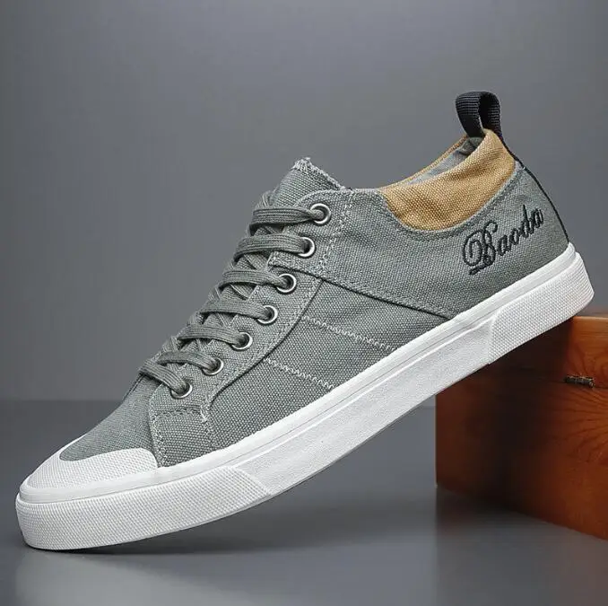

Men's Canvas Shoes Summer Breathable Outdoor Walking Sneakers Comfortable Lace-Up Classic Loafers