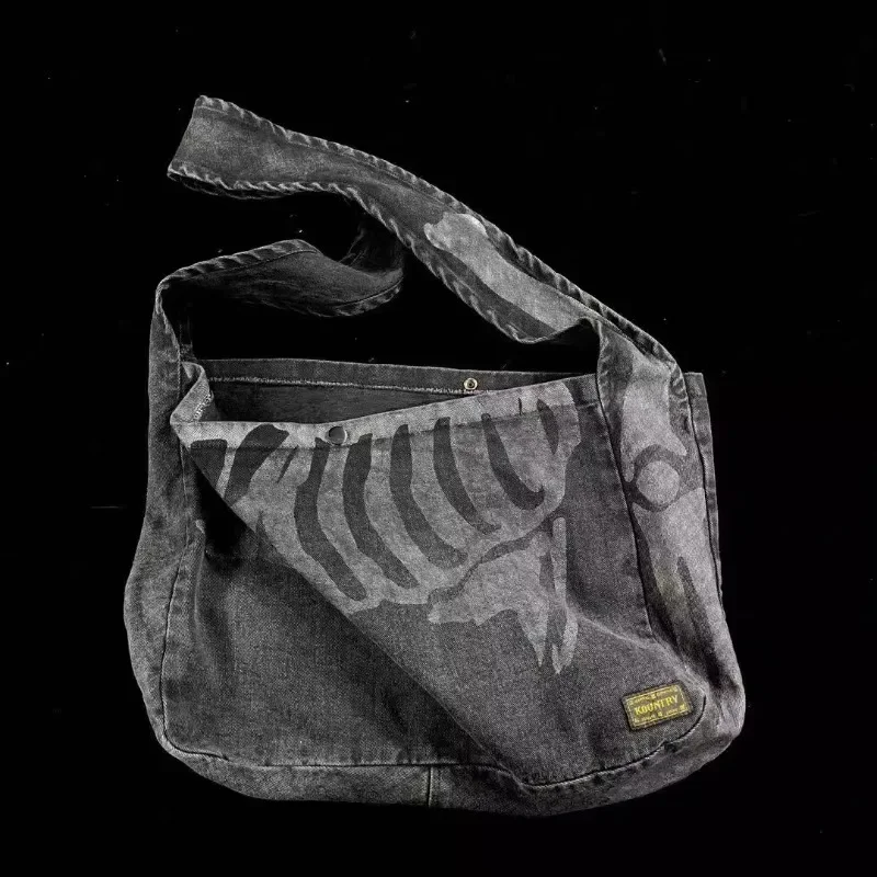 KAPITAL Hirata et Hiroshi Chunqiu Nouveau sac bandoulière polyvalent en denim vintage japonais tenda