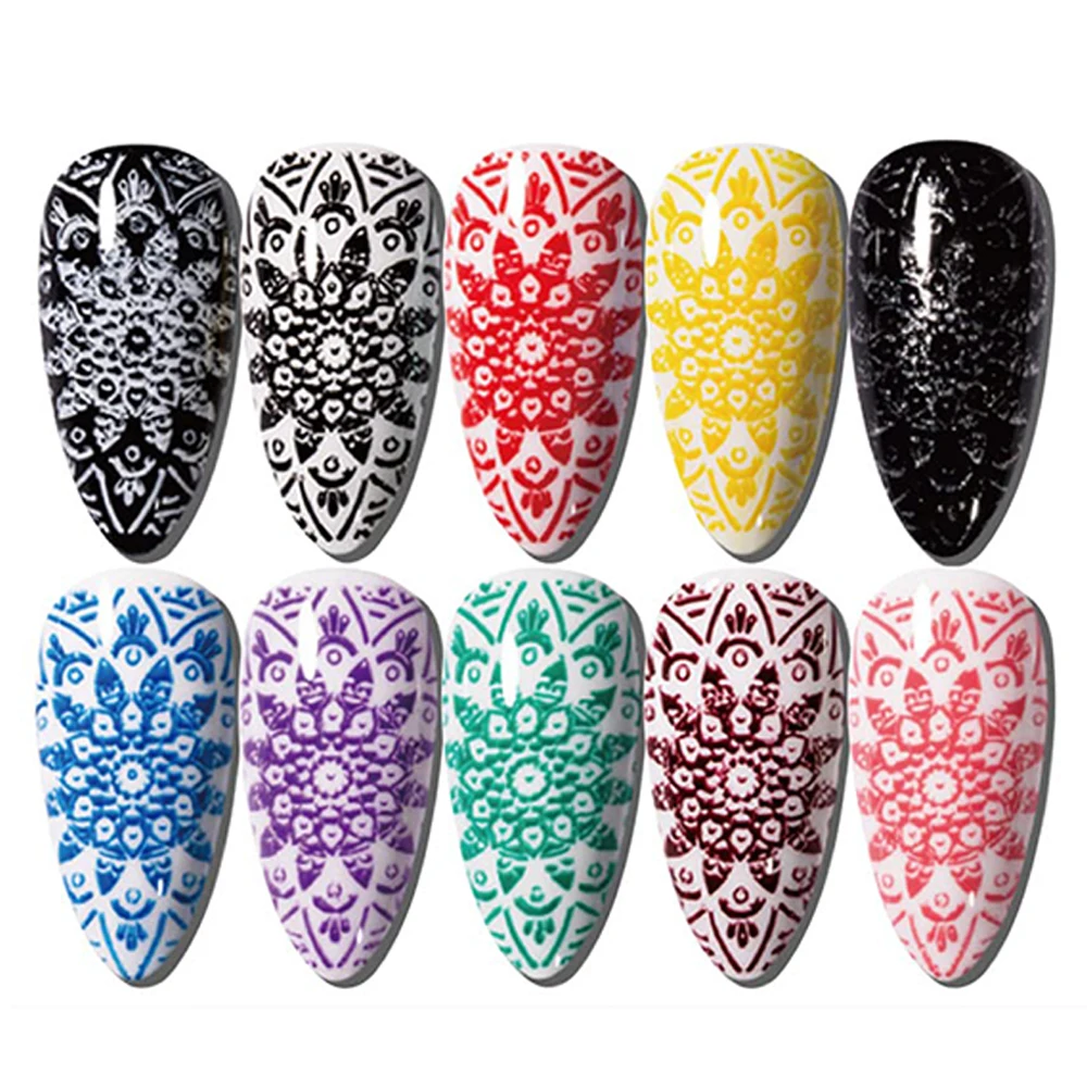 1Pcs 10ml Nail Art Stamping Polish 30 Colors Manicure Image Stamp Polish Nail Art Varnish with Peel Off Nail Latex Stamp Polish*