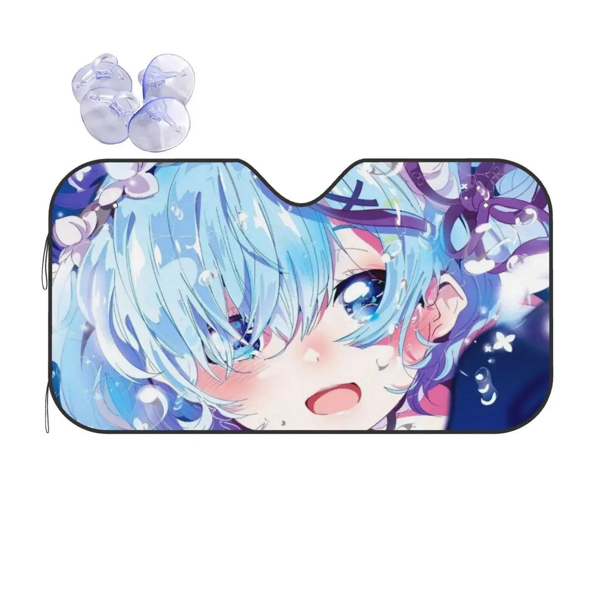 

Re:Zero Anime Sexy REM Universal Windshield Sunsha 76x140cm Cartoon Foils Sun Visor Front Window Cover