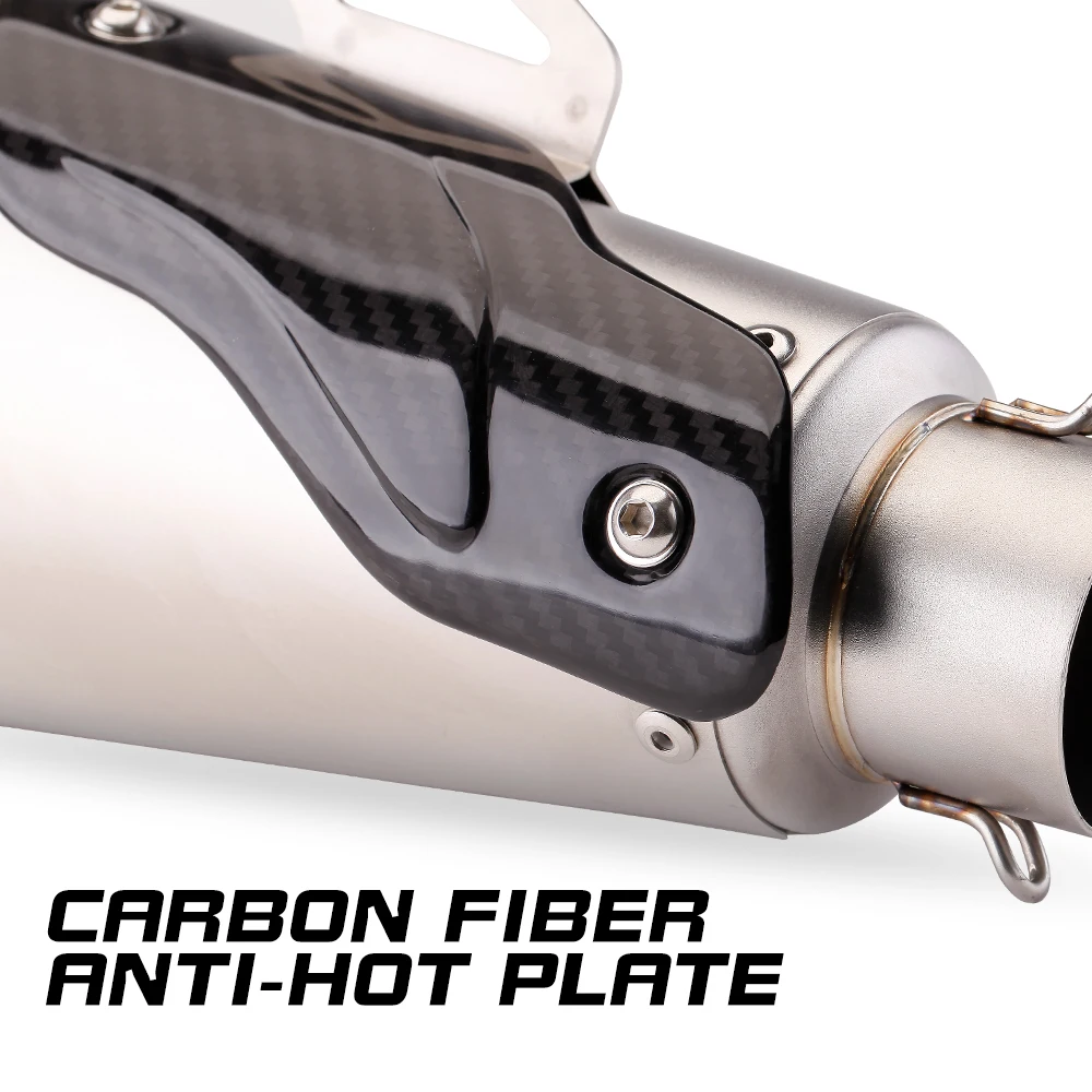 Motorcycle exhaust pipe modification NINAJA400 R1 R15 GSX-R1000 with carbon fiber cover tail section modification 51mm